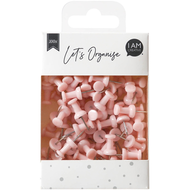 I AM CREATIVE Push Pines Let`s Organize 4035.16 rosa, 9x24cm 100 pezzi