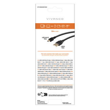 Câble USB vers mini-USB | Vivanco