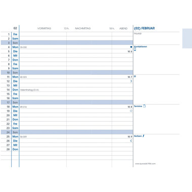QUO-VADIS Agenda Impala Plain 2026 195033Q 1M/2S schwarz DE 10x15cm