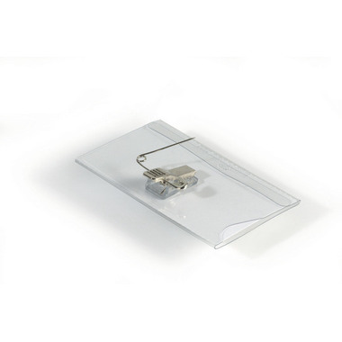 DURABLE Namenschild Kombiklemme 810119 transp., PVC, 54x90mm 50 Stk.
