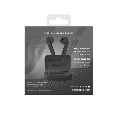 Twin earphones with automatic ON-OFF and charging case