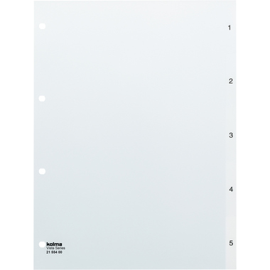 KOLMA Register Vista A4 21.554.00 transparent 1-5