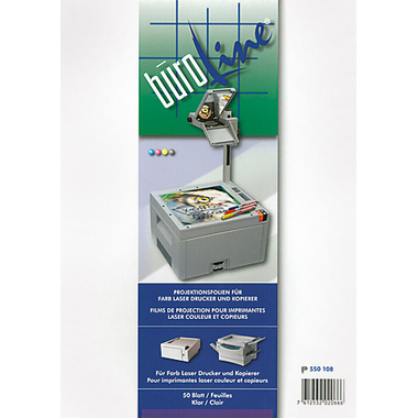 BÜROLINE Films de projection OHP A4 550108 imprim. laser 100 feuilles