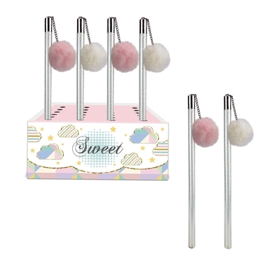 ROOST Matita Pom Pom HPTS-086 pink, bianco 2 ass.