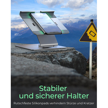 ICY BOX Rotatable and adjustable IB-TH200-R tablet stand silver