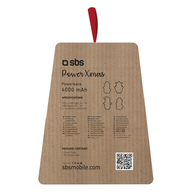Power Bank in weihnachtlicher Geschenkverpackung