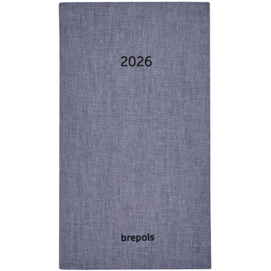 BREPOLS Agenda Notavision Dubl. 2026 75454550260 1W/2S grau 8.9x16cm