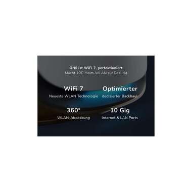 Netgear Sistema Mesh Orbi 970 RBE973SB-100EUS Set da 3, Nero