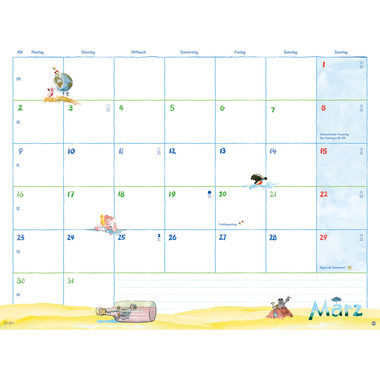 HEYE Monatsplaner Helme Heine 2026 20496+26 DE 44x34cm