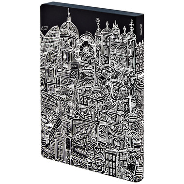NUUNA Notizbuch GRAPHIC L A5 350052040 LONDON, dots 256 Blatt