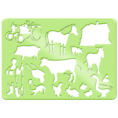 URSUS Schablonen Set 3 Tiere 44100003 26.8x18.9x0.2cm 6 Stück