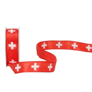 SPYK Bande Cubino 15mm/4m 2060.1564 rouge/blanc Helvetica