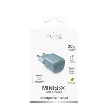 Chargeur mural GaN MiniPro 20W USB-C | Puro