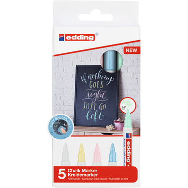 EDDING Chalk Marker 4085 1-2mm 4085-E5-pastel Pastell 5 pezzi