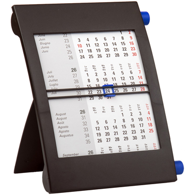 SIMPLEX Cal. de table 3 mois 2026/27 50013.26 3M/1P noir/bleu 11x18cm