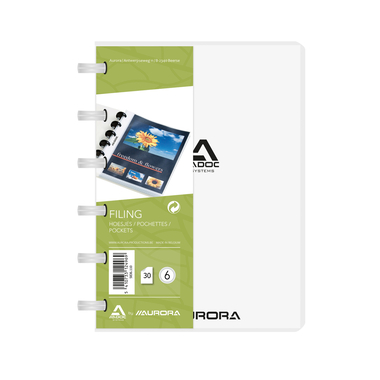 ADOC Sichtbuch Standard A6 5836.110 transparent 30 Taschen