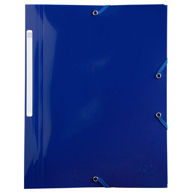 EXACOMPTA Gummibandmappe A4 55112E marineblau PP, 3 Klappen