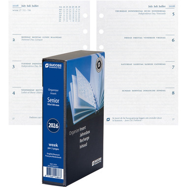 SUCCES Agenda Senior 2026 845107000026U 1S/2P recharge compl. 9.5x15cm