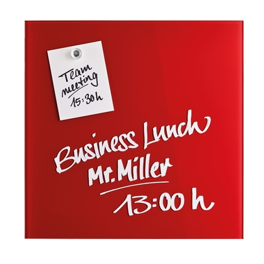 MAGNETOPLAN Design-Glasboard 400x400mm 13401006 rosso, magnetico