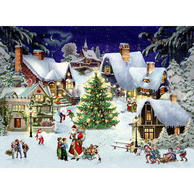 COPPENRATH A4 Adventskalender 72622 Weihnachten im Dorf