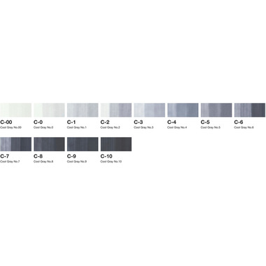 COPIC Marker Sketch 21075151 grey-Set CG, 12 pz.