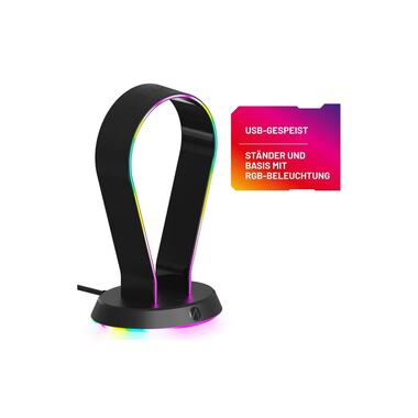 Stealth Gaming Headphones & Headset Holder Light-Up Black