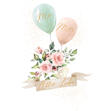 ABC Hochzeitskarte B6 51652 Alles Liebe Mr. Mrs.