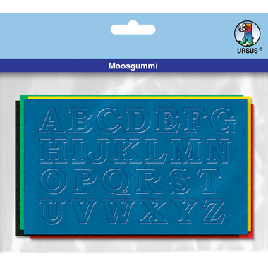 URSUS Moosgummi Buchstaben A-Z 8460099 5 Farben ass. 130 Stück