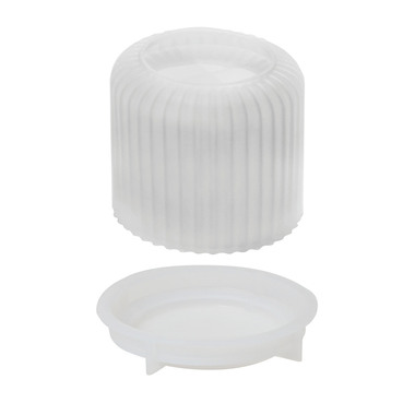 I AM CREATIVE Silikon Giessform 1704.21 Dose mit Deckel, geriffelt