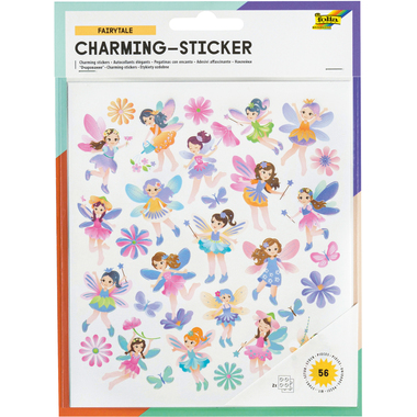 FOLIA Charming-Sticker 18205 Fairytale 2 Blatt/56Stück