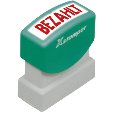XSTAMPER Stempel Bezahlt GE 10-R rot