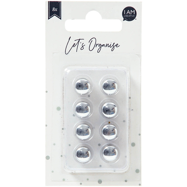 I AM CREATIVE Calamite decor. Let`s Organize 4035.38 argento, rotondo 8 pezzi