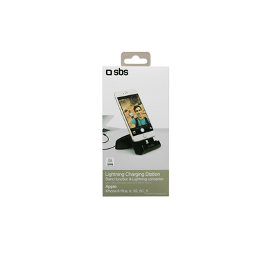 Car holder charger with lightning connector and USB port for iPhone up to 5,5" | SBS