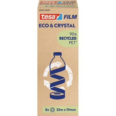 TESA Tesafilm eco&crystal 33mx19mm 59044-00000 Nastro adesivo 8 pezzi