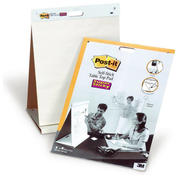 POST-IT Meeting Chart 50.8x58.4cm 563R Table Top, weiss, blanko