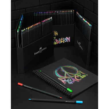 FABER-CASTELL Farbstifte Black Edition 116411 Kartonetui 100er