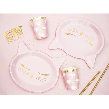 PARTYDECO Assiettes 20cm TPP42 Chatons 6 pièces