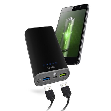 Batterie externe à charge rapide, lampe de poche, 7800 mAh
