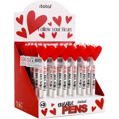 I-TOTAL Kugelschreiber Herz 0.5mm XL2177E blau, radierbar