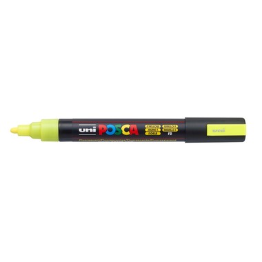 UNI-BALL Posca Marker 1,8-2,5mm PC5M F.YELLO fluo gelb, Rundspitze