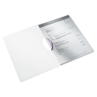 LEITZ Klemmhefter WOW ColorClip A4 41850062 violet 30 Blatt
