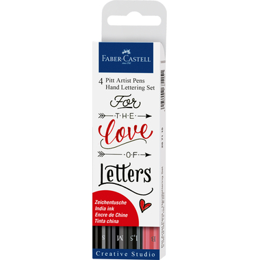 FABER-CASTELL Pitt Art Pen Handlettering 267115 noir 4 pcs.