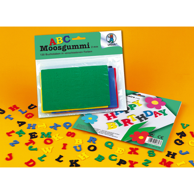URSUS Caoutchouc mousse lettres A-Z 8460099 5 couleurs ass. 130 pcs.