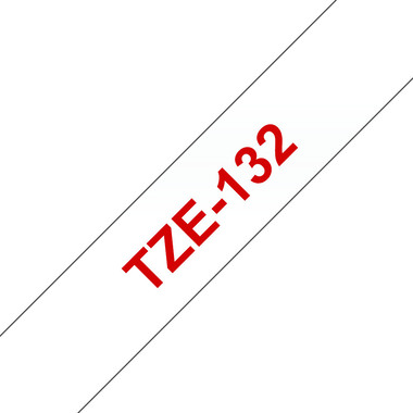 PTOUCH Nastro, plastific.rosso/chiaro TZe-132 PT-1280VP 12 mm