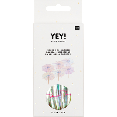 RICO DESIGN Dekoschirmchen 8.3x10cm 81004.00.17 transparent 12 Stück