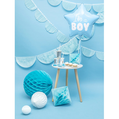 PARTYDECO Ballon en plastique 45cm FB22P-001J It's a boy bleu