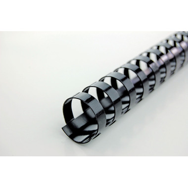 GBC Plastikbindrücken 22mm A4 4028602 schwarz, 21 Ringe 100 Stück