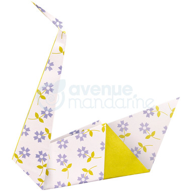 MANDARINE Dépliants Origami 20x20cm 52507O Fleurs 70g 60 feuilles