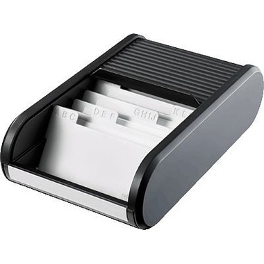HELIT Box biglietto da visita H6218095 nero 67x136x240mm