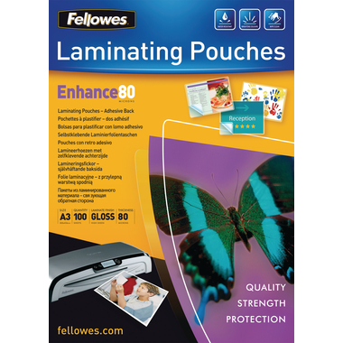 FELLOWES laminage Enhance80 A3 adhésif 5302302 100 pcs.